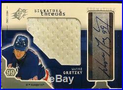 03-04 WAYNE GRETZKY Upper Deck Spx Signature Threads Game Used JERSEY AUTO /50