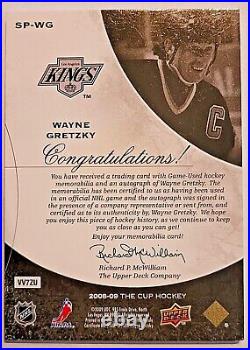 08/09 The Cup Wayne Gretzky Patch Logos Auto Signature /25 SSP