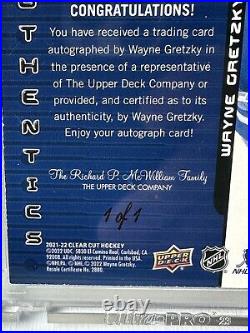 1? Of1? 2021 UD Wayne Gretzky Auto Oilers Ionix #UA-WG 1/1 Hard Autograph