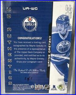 1? Of1? 2021 UD Wayne Gretzky Auto Oilers Ionix #UA-WG 1/1 Hard Autograph