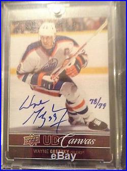 12/13 Ud Wayne Gretzky Canvas Sp Auto Autograph /79 Edmonton Oilers