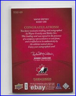 14-15 Upper Deck Team Canada Master Collection DUAL Auto Gretzky Orr 4/25