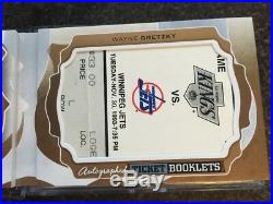 16-17 UD The Cup WAYNE GRETZKY Autographed Ticket Booklet 06/10 INSANE