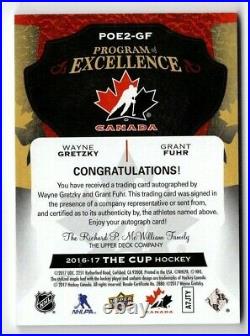 16-17 Upper Deck The Cup Program of Excellence Dual Autos Gretzky/Fuhr 3/5