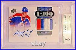 18/19 Chronology Wayne Gretzky 1 in 100 Patch auto Signature /10 Oilers BGS 9