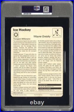 1977-79 Sportscaster Italy #77-10 Wayne Gretzky Signed Rc Oilers Hof Psa Auto 10