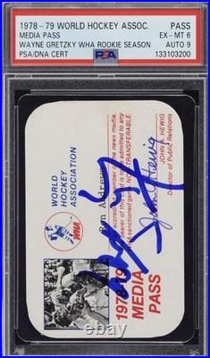 1978-79 Wayne Gretzky Signed Debut PSA Ticket Pass WHA 1st Goal/RC 1/1 MT