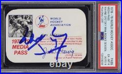 1978-79 Wayne Gretzky Signed Debut PSA Ticket Pass WHA 1st Goal/RC 1/1 MT