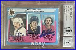 1979 1980 OPC Guy Lafleur, Bryan Trottier & Marcel Dionne AUTO BGS BAS AUTOGRAPH