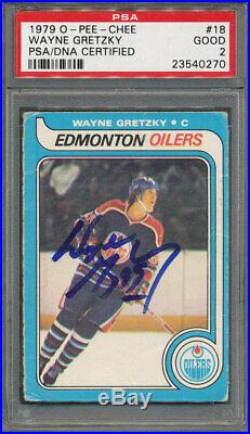 1979/80 O-Pee-Chee #18 Wayne Gretzky PSA/DNA Certified Authentic Signed 0270