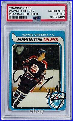 1979 Edmonton Oilers WAYNE GRETZKY Topps Hockey Rookie Card #18 PSA/DNA Auto RC