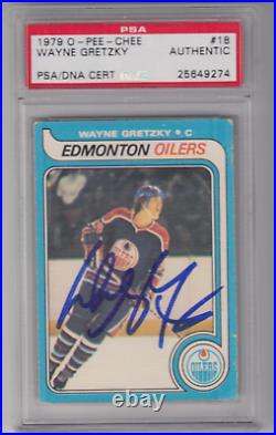 1979 O-pee-chee Wayne Gretzky Rc Rookie Signed Auto Autograph Psa Opc #18 Oilers