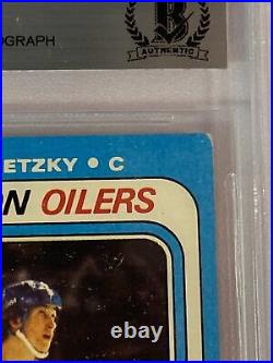 1979 Topps #18 Wayne Gretzky Rookie Signed / Auto. BAS Nice Looking Card