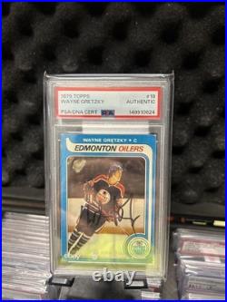 1979 Topps Wayne Gretzky Rookie PSA Authentic auto