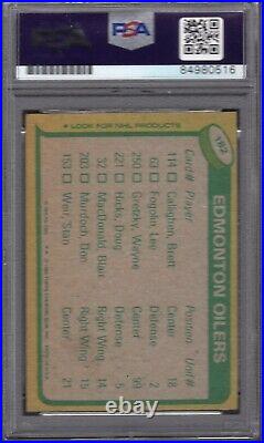 1980-81 Topps WAYNE GRETZKY Goals Leader #182 Autographed Card PSA