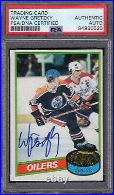 1980-81 Topps WAYNE GRETZKy #250 Autographed 2nd Year Card PSA/DNA