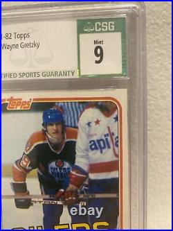 1981-82 1981 Topps #16 Wayne Gretzky Hockey Card Oilers Csg 9 Mint