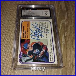 1981-82 TOPPS #52 WAYNE GRETZKY Auto CGC Graded 6 With Autograph 8 JSA