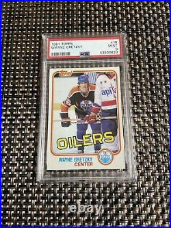 1981-82 Topps #16 Wayne Gretzky Hockey Card Oilers Psa 9 Mint