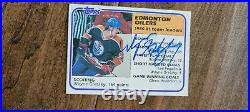 1981-82 Topps Vintage Signed Auto Oilers Scoring Leader Card Wayne Gretzky # 52