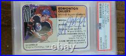 1981-82 Topps Vintage Signed Team Leaders Card Wayne Gretzky Oilers Psa Dna # 52
