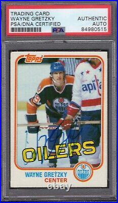 1981-82 Topps WAYNE GRETZKY #16 Autographed 3rd Year Card PSA