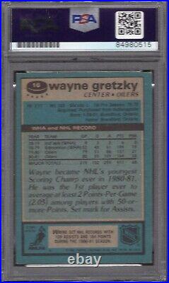1981-82 Topps WAYNE GRETZKY #16 Autographed 3rd Year Card PSA
