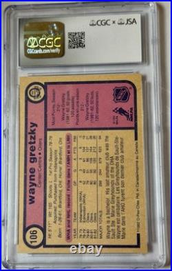 1982-83 O-Pee-Chee Wayne Gretzky 106 Purple Ink Autograph CGC 8 JSA Auto Mint