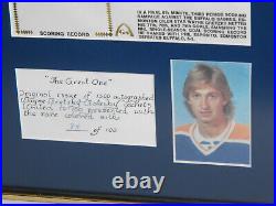 1982 Gateway Stamps Silk Cachet WAYNE GRETZKY Autograph Scoring Record 1 of 100