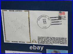 1982 Gateway Stamps Silk Cachet WAYNE GRETZKY Autograph Scoring Record 1 of 100