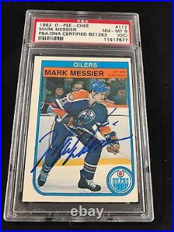 1982 O-pee-chee Opc #117 Mark Messier Oilers Hof Signed Autographed Card Psa/dna