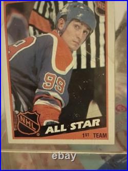1983-84 Allstar Wayne Gretzky Hockey Card With A Signed Hockey Puck
