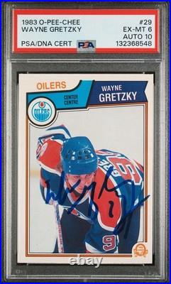 1983-84 O-Pee-Chee Signed Wayne Gretzky Autographed Card 29 Oilers Auto PSA 6/10