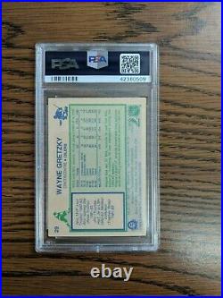 1983 Opc Hockey Wayne Gretzky #29 Psa/dna Auto 10 Signed Trading Card