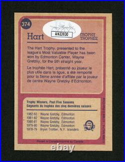 1984-85 O-Pee-Chee #374 Wayne Gretzky Signed JSA