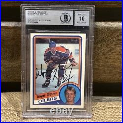 1984 O-Pee-Chee Wayne Gretzky #243 Autograph Beckett 10 Authentic