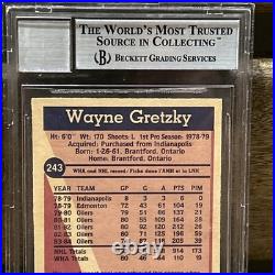1984 O-Pee-Chee Wayne Gretzky #243 Autograph Beckett 10 Authentic