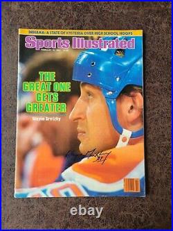 1985 February Sports Illustrated Wayne Gretzky Oilers Autographed! Autopen