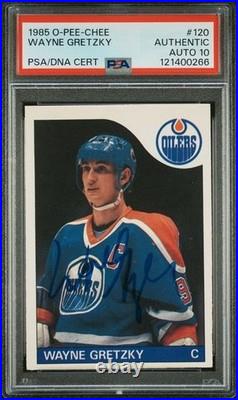 1985 O-Pee-Chee #120 Wayne Gretzky Auto Signed Card PSA DNA 10
