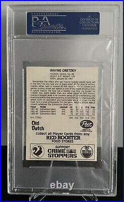 1986 Oilers Red Rooster #99 Wayne Gretzky w Early Auto Very HTF! PSA DNA