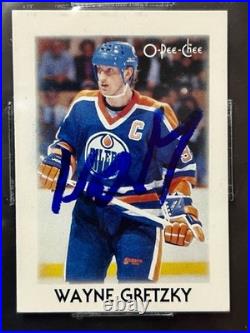 1987-88 O-Pee-Chee Minis #13 Wayne Gretzky Signed Auto BAS Authentic Oilers