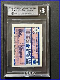 1987-88 O-Pee-Chee Minis #13 Wayne Gretzky Signed Auto BAS Authentic Oilers