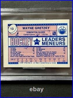 1987-88 O-Pee-Chee Minis #13 Wayne Gretzky Signed Auto BAS Authentic Oilers
