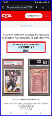 1987 O-PEE-CHEE Wayne Gretzky ON CARD AUTO PSA 8/AUTO 10. POP 4! NONE HIGHER