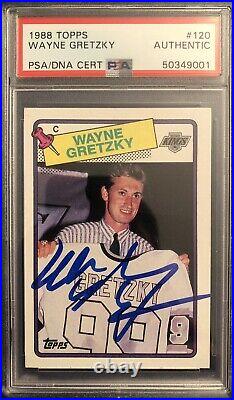 1988 89 Topps #120 Wayne Gretzky Signed Autograph PSA/DNA LA Kings The Great One