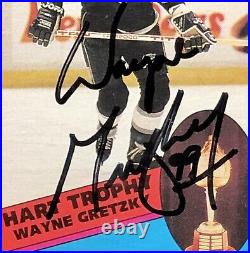 1989-90 O-Pee-Chee Wayne Gretzky ON CARD AUTHENTICATED TGA AUTO/ AUTOGRAPH #320