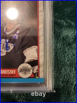 1989 O-pee-chee Wayne Gretzky On Card Auto. Psa/dna 10! Pop 5. Only 2 Higher