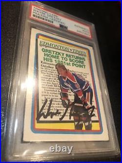 1990-91 Topps #2 Wayne Gretzky Edmonton Times The Great OnePSA/DNA Signed Card