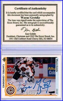 1990-91 Upper Deck #476 Wayne Gretzky All-Star AUTO Certified by Ken Goldin