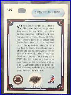 1990-91 Upper Deck Wayne Gretzky 2000th Point Art Card Autograph 1469/2000